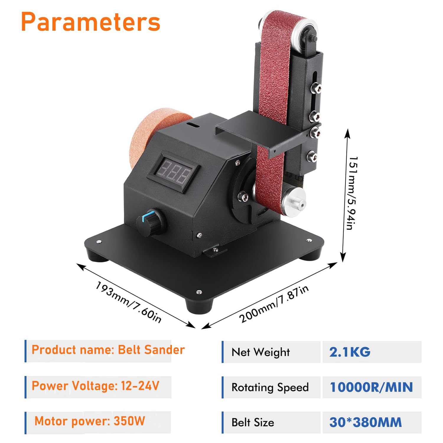 borstelloze excentrische schuurmachine - 15 cm, 350 W