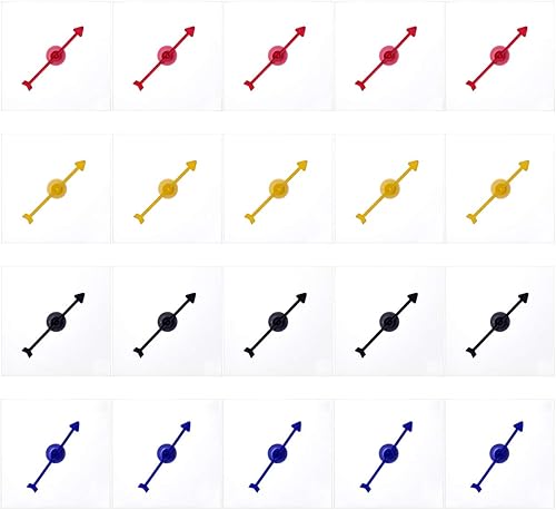 20pcs Spinners transparentes juego de matemáticas Spinner con flecha giratoria para juegos de fiesta y enseñanza usando