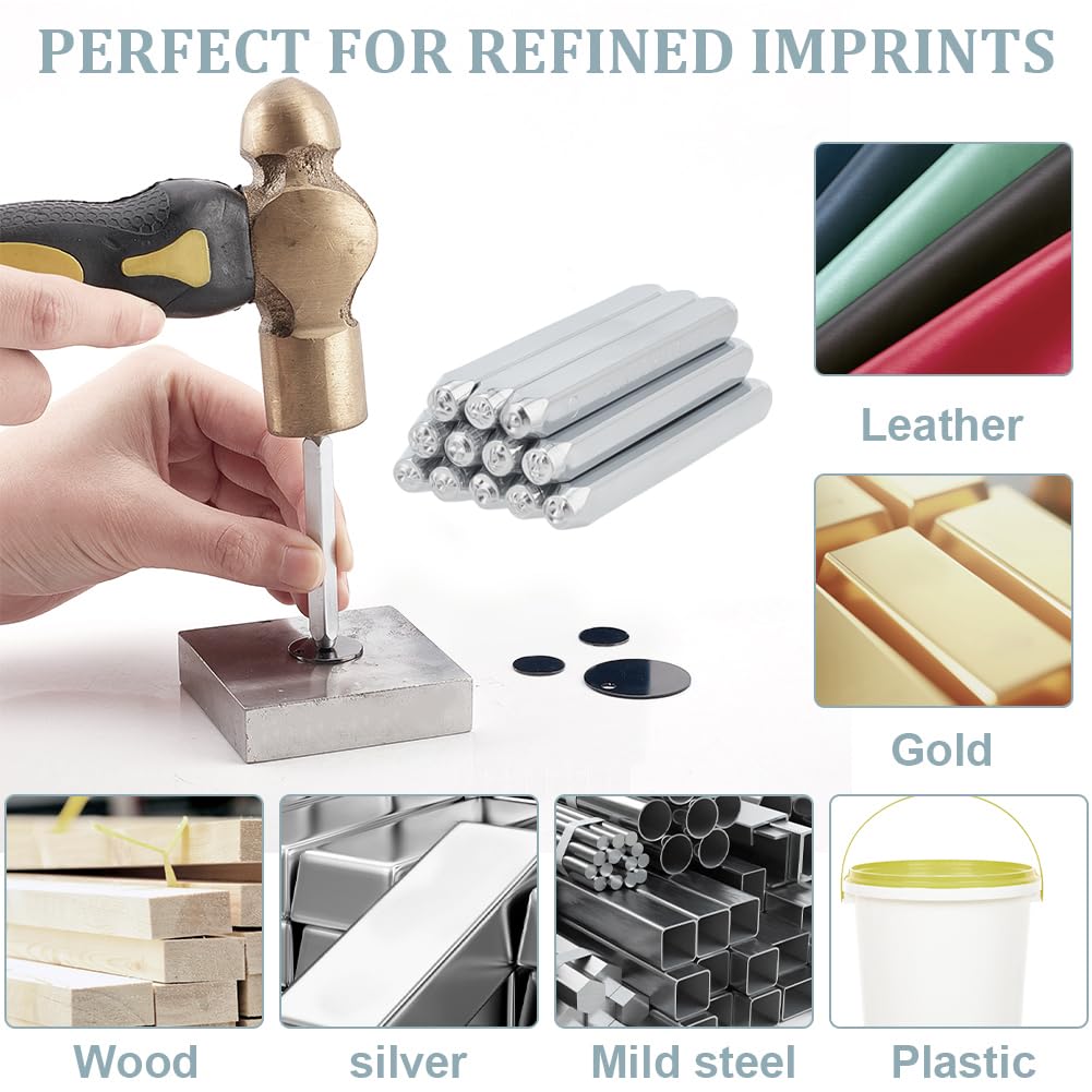 Set 3 Timbri In Metallo A Stella - 2/4/6mm, Per Pelle, Legno, Metall, Per Artigianato E Gioielli - Foto 13