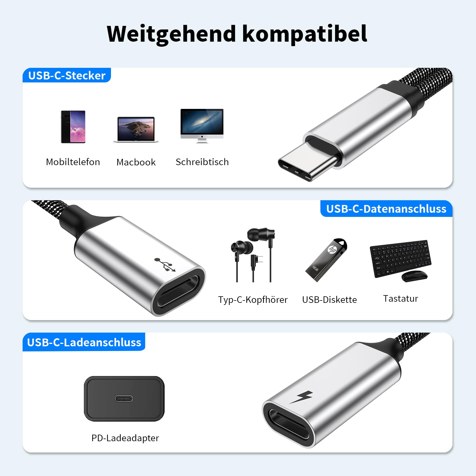 USB C Splitter cable