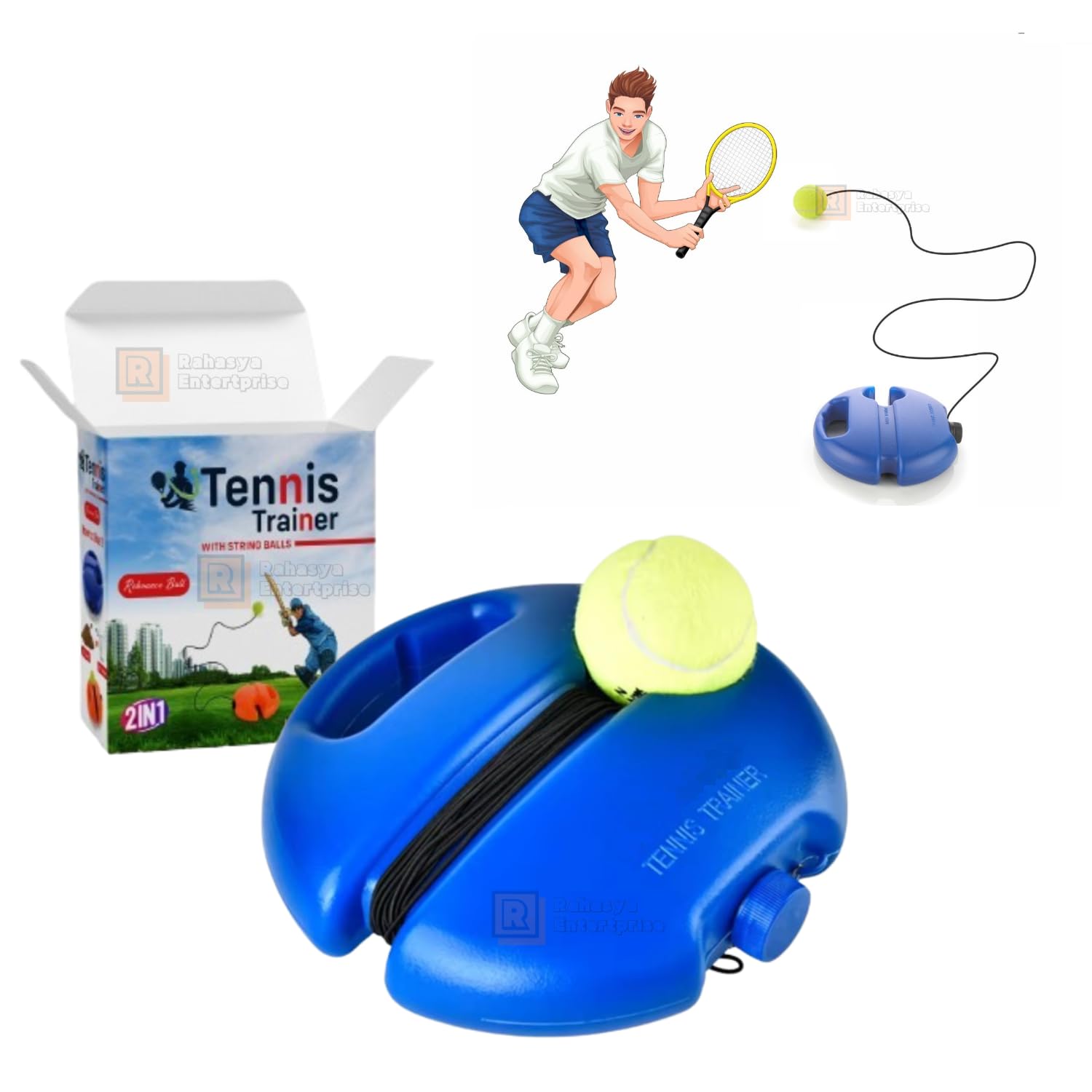 Rahasya Enterprise Tennis Trainer Rebound Ball with String Balls, Solo Tennis Training Equipment for Self Tennis Pracitce Training for Adults, Kids, Beginners (B0CZ79Q153) Amazon Price History, Amazon Price Tracker