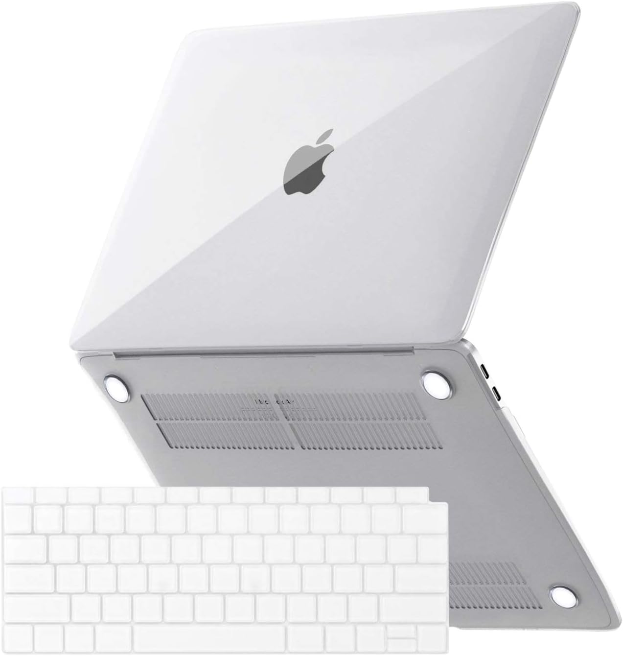 MacBook Air 13 inch Case 2018 Release A1932, Soft Touch Shell Cover (Newest Version) Hard Case & Keyboard Cover for MacBook Air 13 inch with Retina Display - Crystal Clear BZ