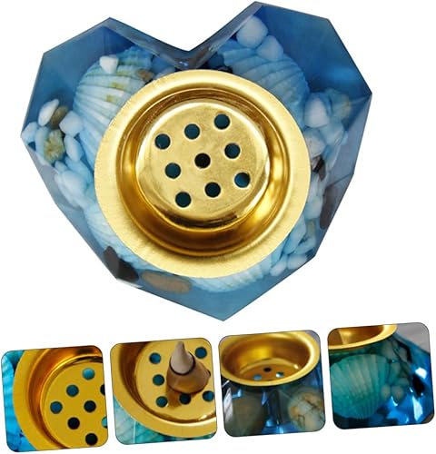 Miniatura 3 de Zerodeko Soporte para cono de incienso, palitos de incienso árabe, quemador de incienso, quemador de incienso, bobina, quemador de incienso, velas