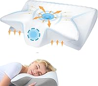 Vista 1 de Almohada cervical para el cuello de espuma viscoelástica almohadas para dormir, almohadas cervicales para aliviar el dolor, almohada ergonómica