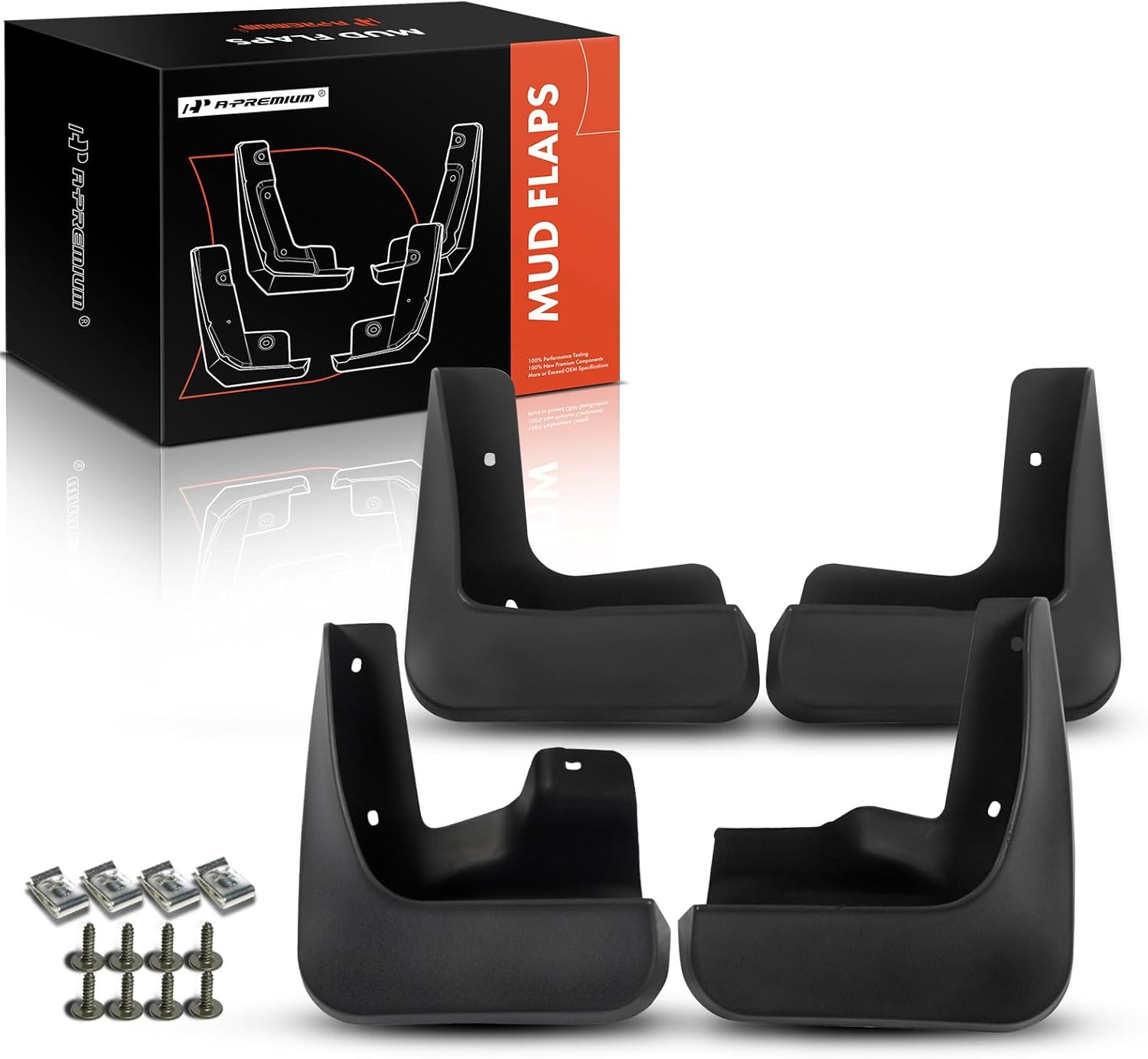 A-Premium Mud Flaps Compatible with Lexus CT200h 2011 2012 2013 Hatchback, No Drilling Required Mud Guards with Hardware Accessories, Set of 4 Front and Rear