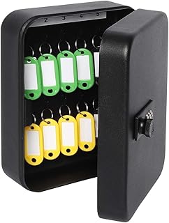 Decaller Secure Key Box with Combination Lock, Key Cabinet Wall Mount Lock Box with 20 Hooks, 7 4/5" x 6 1/5" x 2 4/5"