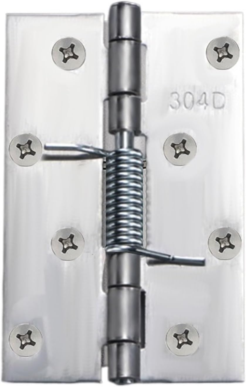Self Closing Spring Hinge - Stainless Steel Soft Close Hinges for Cabinets, Doors & Furniture Fittings(5 Set4 in)