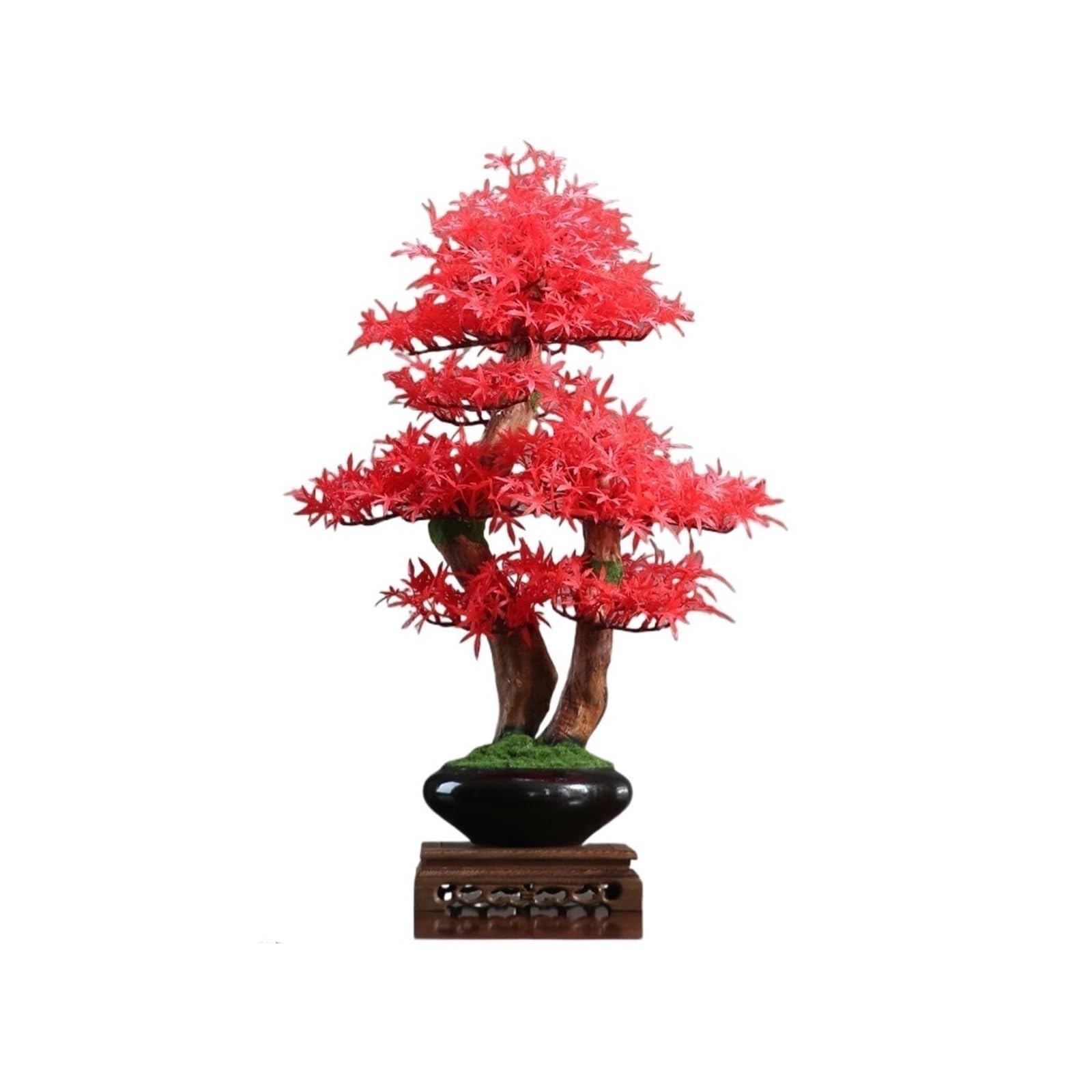 Artificial Tree Artificial Maple Leaf Bonsai Tree Indoor Large Fake Plants Decor with Ceramic Pots Aake Plants