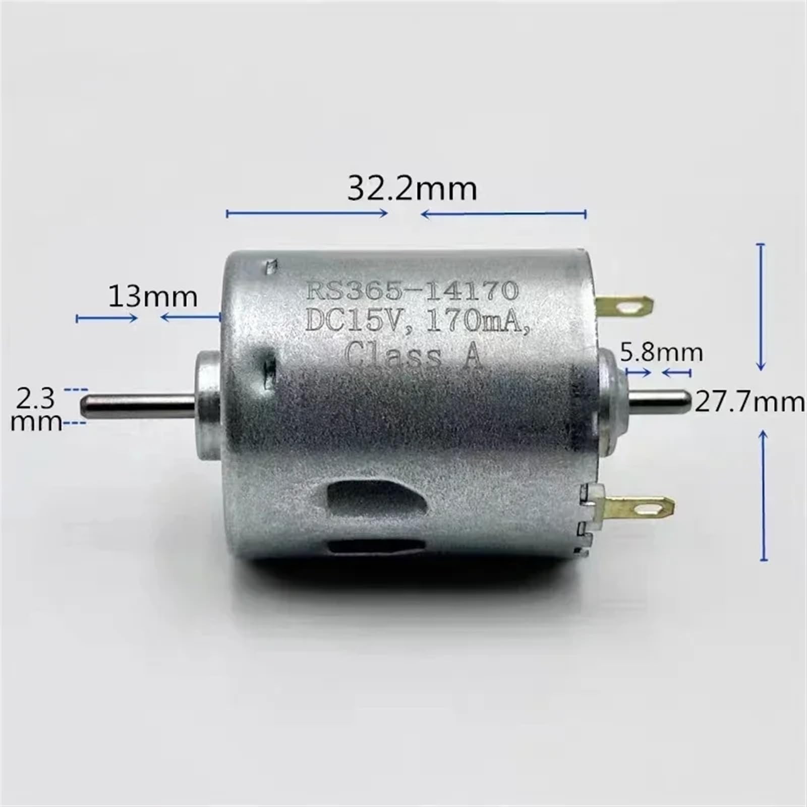 RS-365SH-14170 Mini silnik 6V-24V 10300RPM podwójny wałek 2,3 mm szczotka węglowa silnik elektryczny do robotów odkurzających zabawka