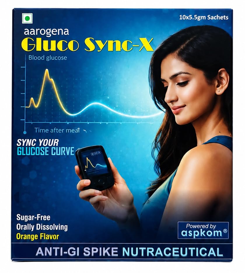Gluco Sync-X Anti-GI Spike Nutraceutical, 10 Sachets | Sugar-Free Powder Sachets, Post-Meal GI Support, Gymnema, Chromium, PHGG, Magnesium, ALA-image-13