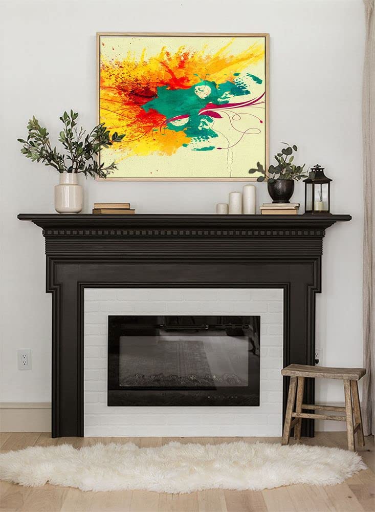 XtremeSkinsFloater Framed Canvas - Wall Decor for Living Room, Bedroom, Office, Hotels, Drawing Room (14in X 14in) - Skull Abstract (2)