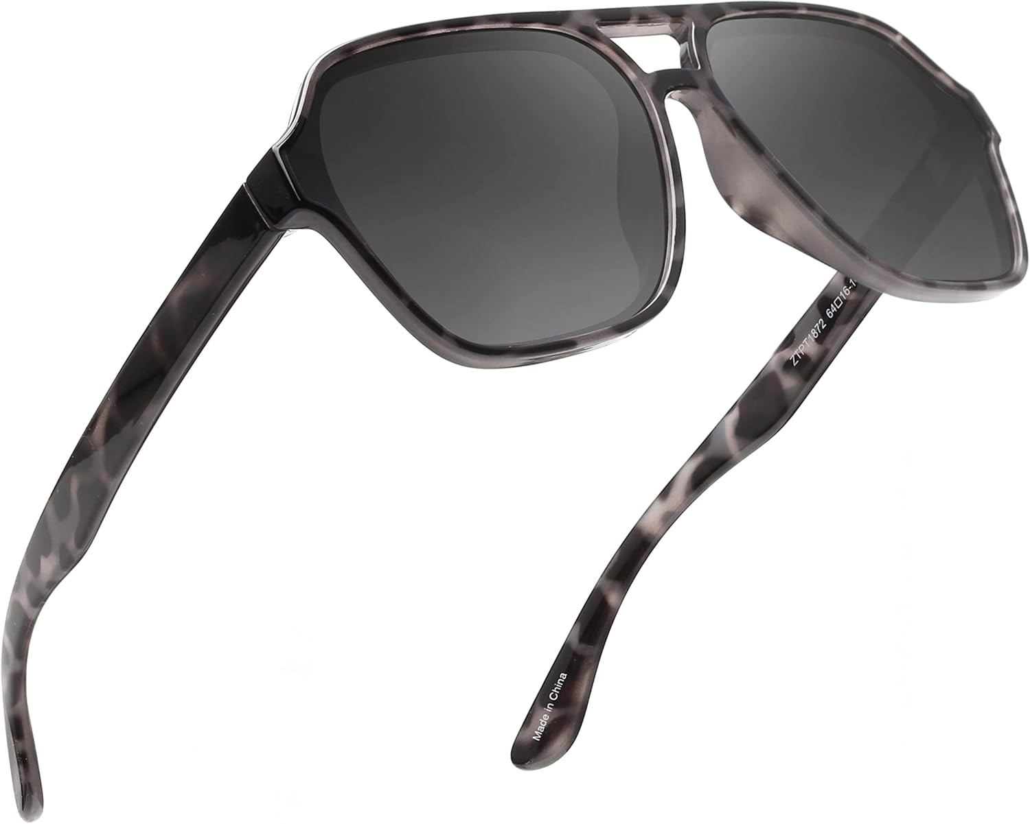 GLINDAR Men’s Women’s Polarized Aviator Sunglasses Vintage Oversized Square Glasses