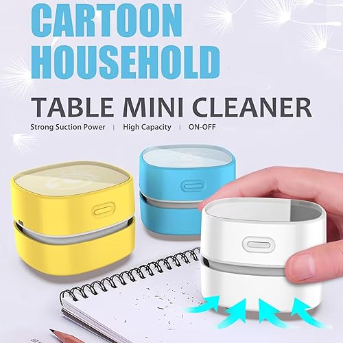 Miniatura 4 de ODISTAR Aspiradora de escritorio, mini barredora de polvo de mesa, ahorro de energía, alta resistencia hasta 90 minutos, diseño inalámbrico y