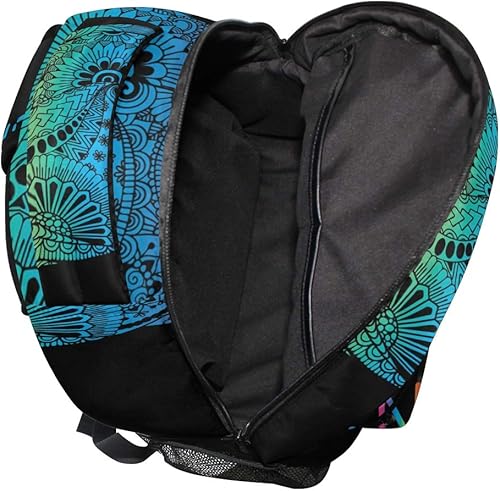 Vista 41 de ALAZA Mochila grande futurista negra geométrica 3D con polígono negro, portátil, iPad, tableta, viaje, mochila escolar con múltiples bolsillos