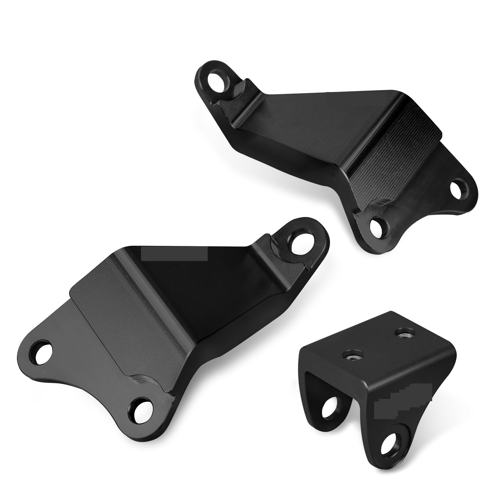 Wanhaoy Black For For Raptor 700 Atv Aluminum Engine Brackets Stays For 700R Se 2008-2024 Yfm700 Yfm700r 1S3-21316-10-00(Black)