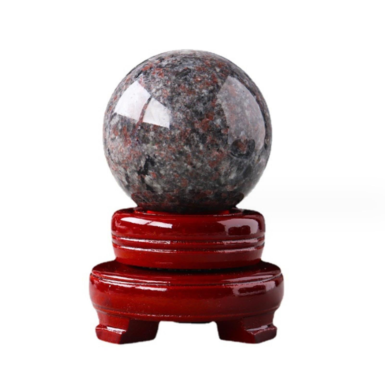AUOQKQUT Crystal Ball Fluorescent Stone Gems Polished Sphere Room Specimens Sculpture Figurine for Fengshui Display Divination Home Decoration,45mm