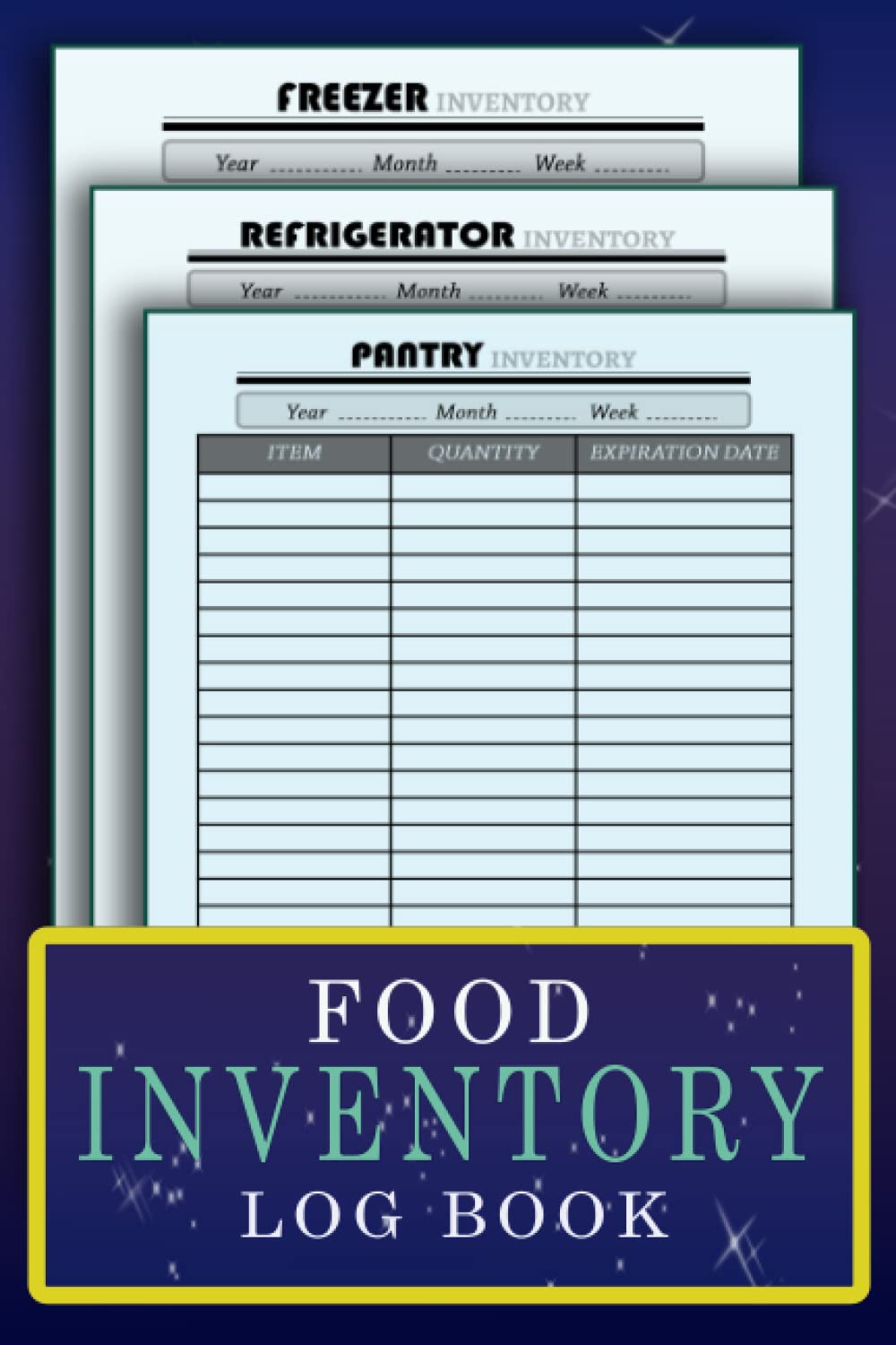 Food Inventory Log Book Pantry inventory list A Food Storage Log For