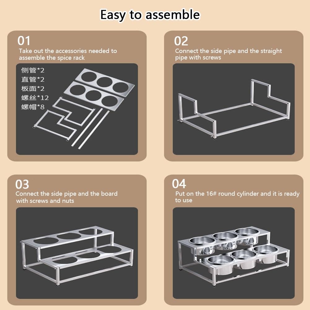 Bandeja con Compartimentos para Condimentos Gastronorm De Acero Inoxidable, Estación para Pizzas con Tapa, Organizador De Especias para Mostrador para Restaurantes(57x55.5x26cm)