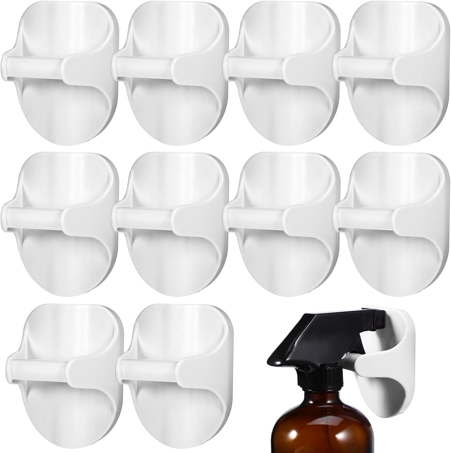 ULTECHNOVO Spray Bottle Holder for Cleaning: 10Pcs Wall Mount Spray ...
