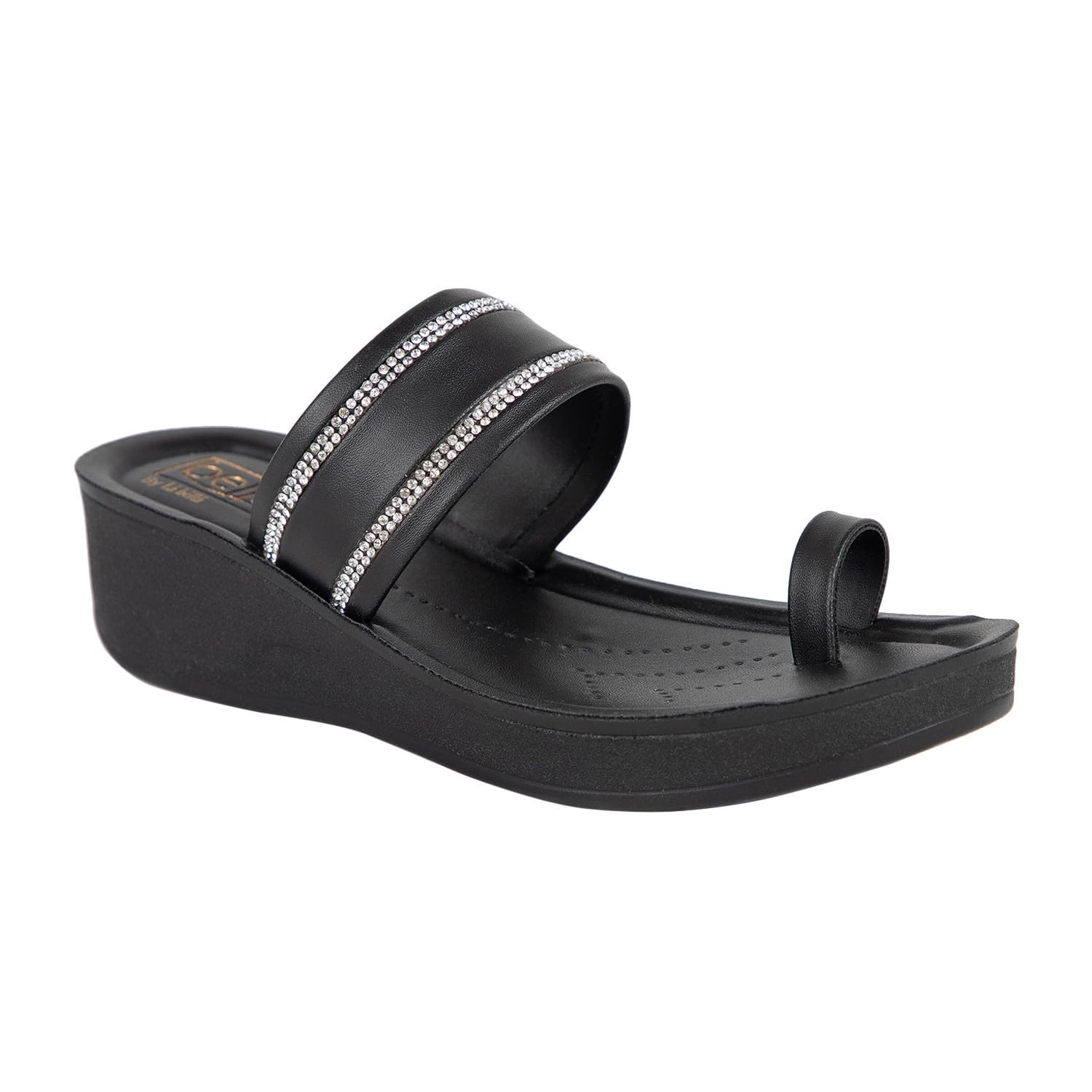 BELLA by Labella Womens Fashion Platform Slip-On Sandal – Comfortable, Lightweight, Slip-Resistant, Breathable – Ideal for Casual and Office Wear 24000126Black UK 5 (B0D1KFR9NJ) Amazon Price History, Amazon Price Tracker
