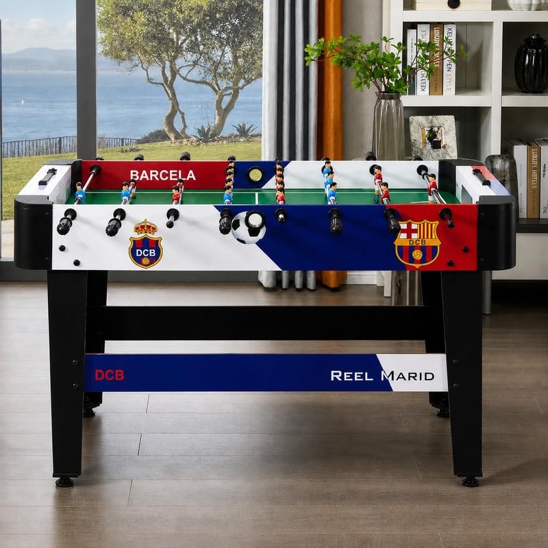 Image of BOOT BOY Foosball Table II Original Dominator Soccer II Compressed Wood Construction II 48 Inch Competition Size Indoor Foosball Game W /6 Balls II Adults II Kids II Homes II Small Office