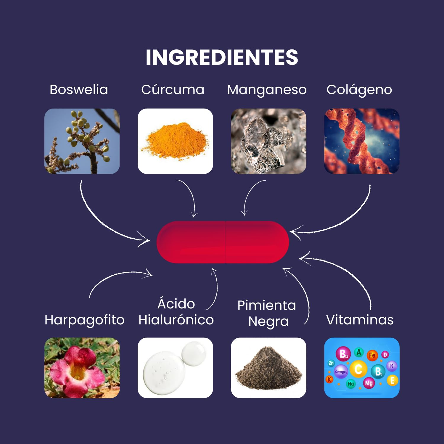 Articulaciones Forte 30 Cápsulas - Pack de 2 Unidades - Cuidado de Articulaciones y Huesos - con Colágeno Hidrolizado Tipo II, Ácido Hialurónico, Cúrcuma, Boswellia y Vitaminas