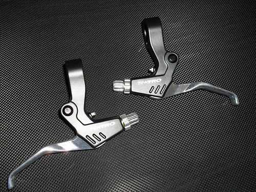 Tektro RM4 alloy brake levers (pair) 2 clolours (Free UK Postage) (Silver)