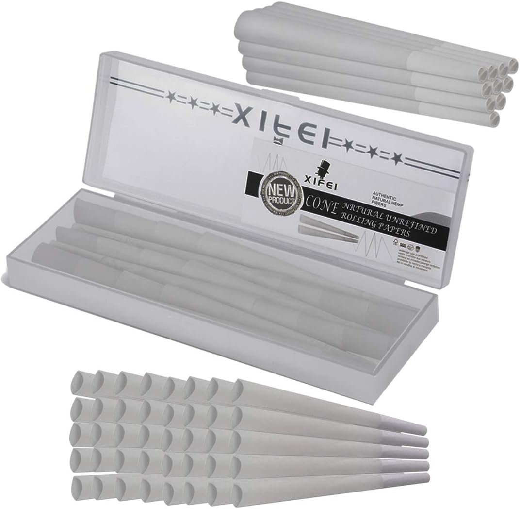 XIFEI Rolling Paper 1/4 Size | 40 Pack | Pure Organic Pre Rolled Rolling Paper with Tips