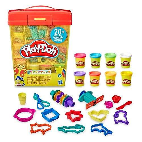 Play-Doh Super Boîte à Accessoires avec 8 Pots de Pâte
