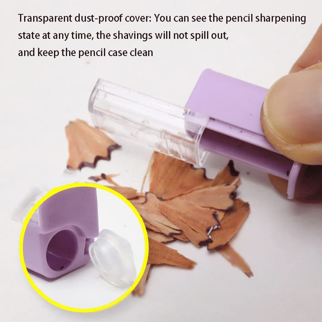 Temperamatite Vassoio per trucioli per la Scuola Mini temperamatite Manuale Piccolo e affilato Mini Scatola per briciole Portatile Temperamatite di qualità a Foro Singolo Arte
