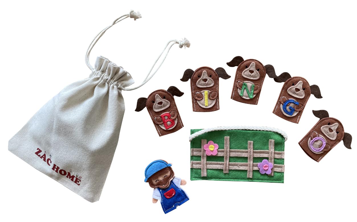 BINGO Finger Puppet Fun: Nursery Rhyme Playset for Kids, Toddlers and Preschoolers