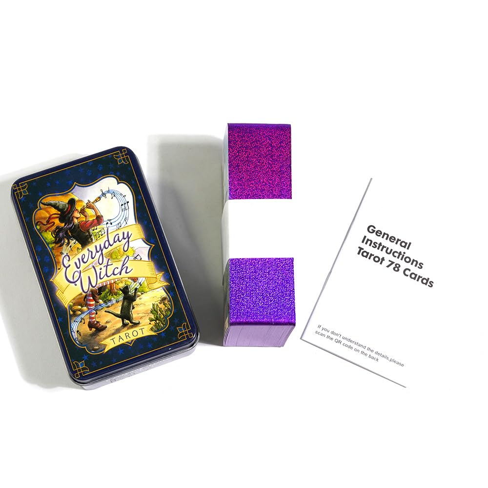 Atesswy Everyday Witch Tarot Deck in A Tin - Gilded Limited