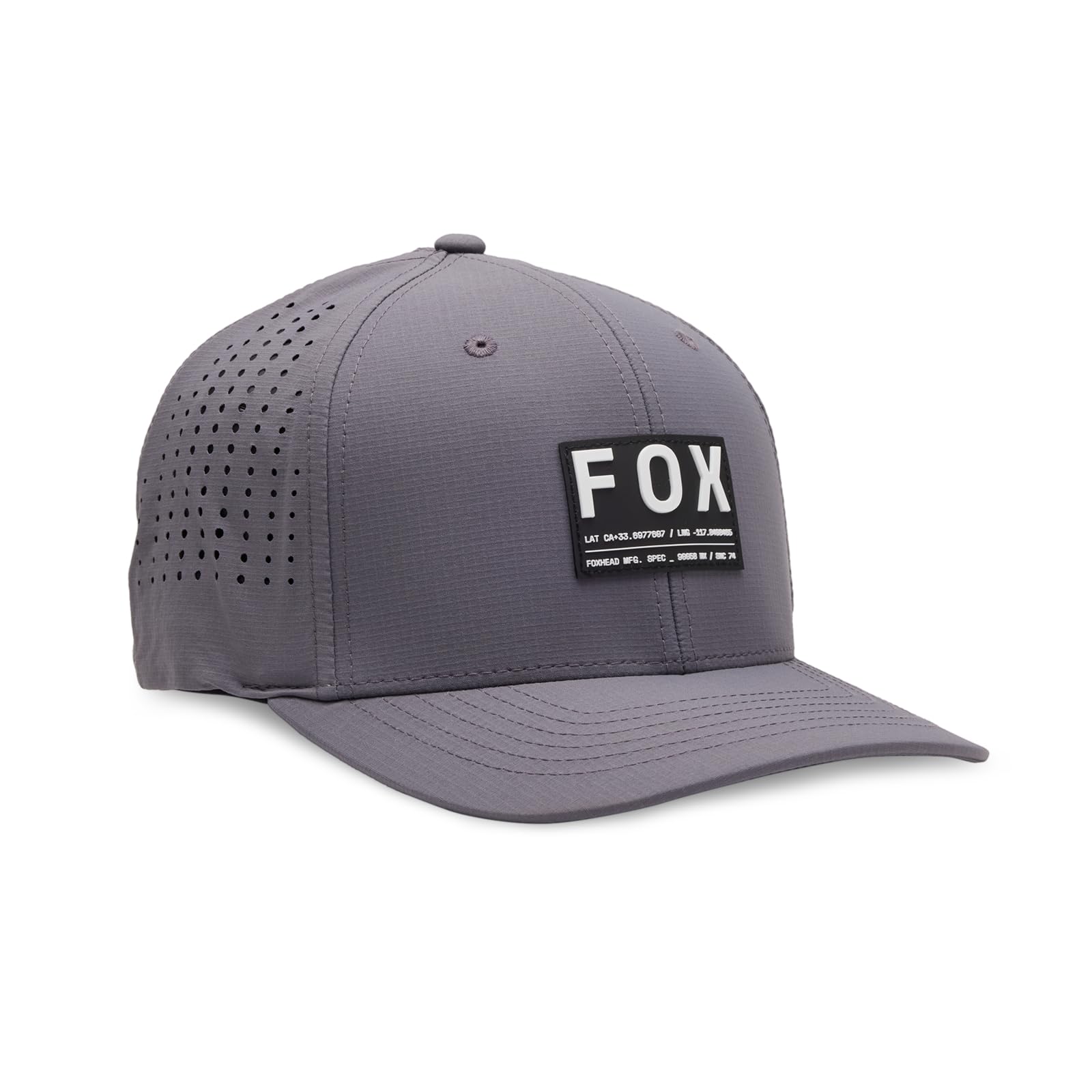 Fox Racing Men's Steel Grey Non Stop Tech Flexfit Hat, Small/Medium