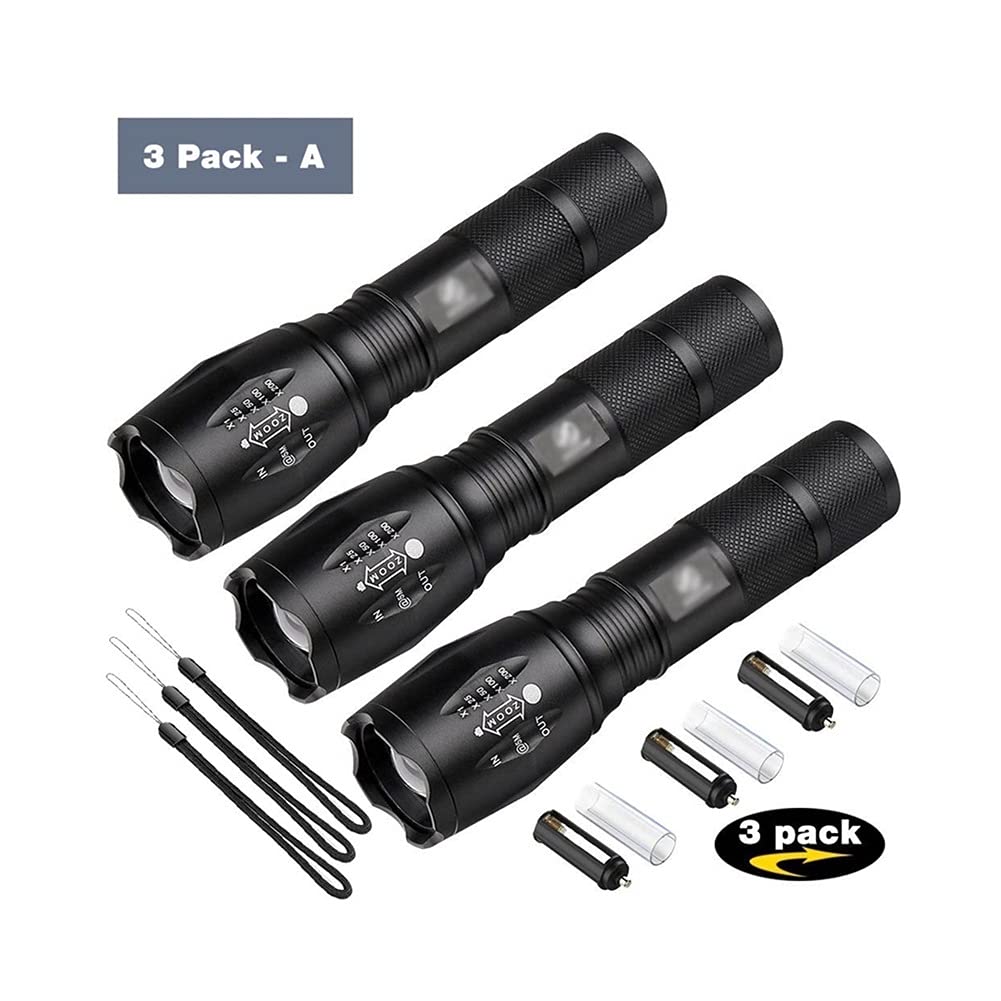 String Lights 1/2/3-Pack Ultra Bright LED Latarka T6/L2 Wodoodporna latarka Zoomable Latarka 5 trybów przełączania Wodoodporna latarka Oświetlenie festiwalowe (kolor: 3)
