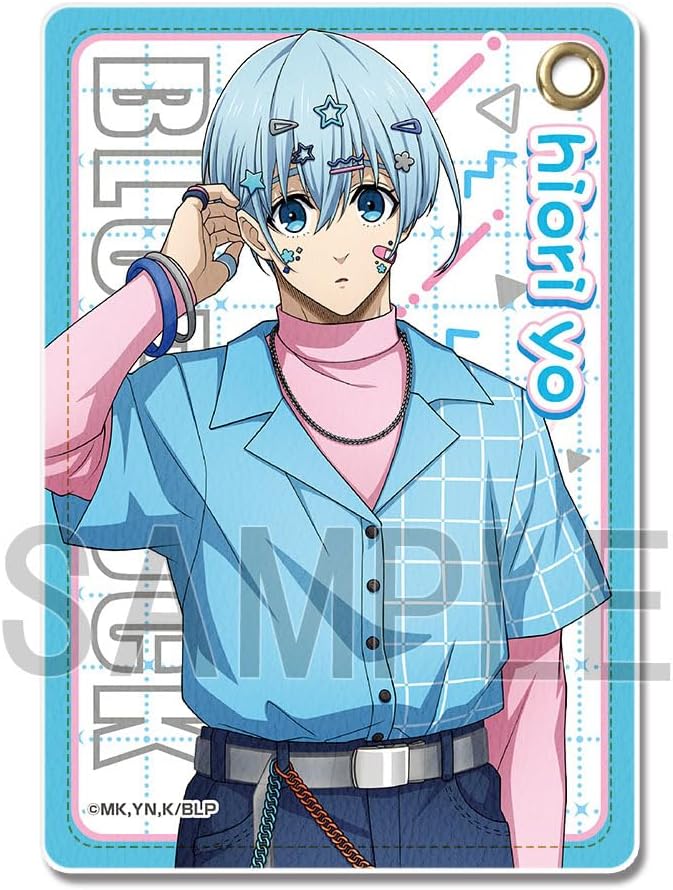 Blue Rock LPAN-B016-m09 Leather Pass Case, Drawn Down Decorative Pop Ver. Shido Ryussei