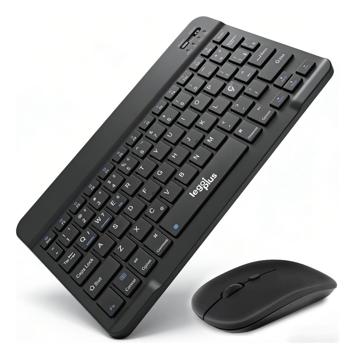 Kit Teclado e Mouse Sem Fio Recarregável ABNT2 Bluetooth + USB 2.4GHz