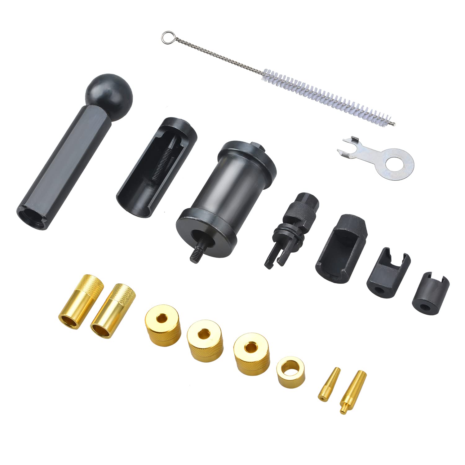 Juego de herramientas de instalación de extracción de extractor de inyector, 18 piezas, apto compatible con motor Seat 1,4, 1,6, 1,8, 2,0, 2,7 V6 FSI