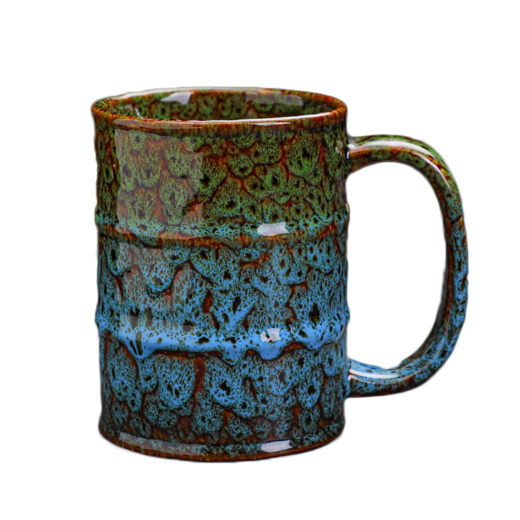HASMI Large Coffee Mug, Creative Oil Barrel Porcelain Mug 600ML Kiln Change Beer Mugs Coffee Cups Ceramic Large-Capacity Durable Personal Water Tea Cup Tea Cup