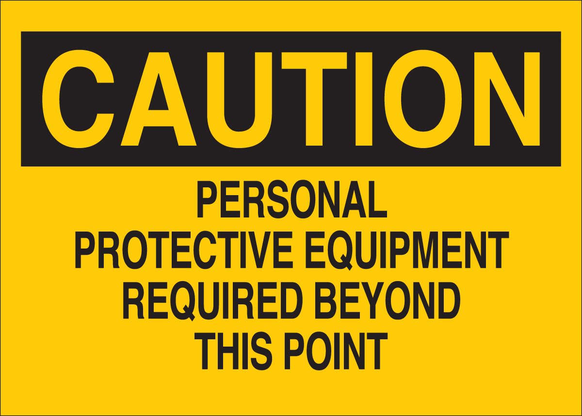 Panneau Brady Personal Protective Equipment Required aluminium contre les risques professionnels - 2