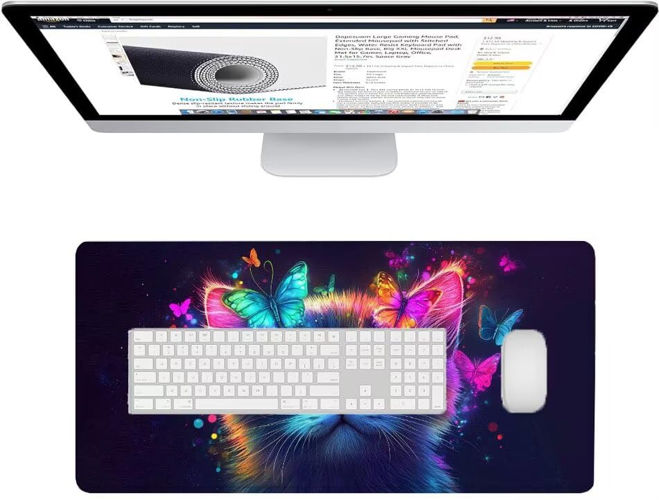 Tapis de souris grand format antidérapant pour PC et portable - 3