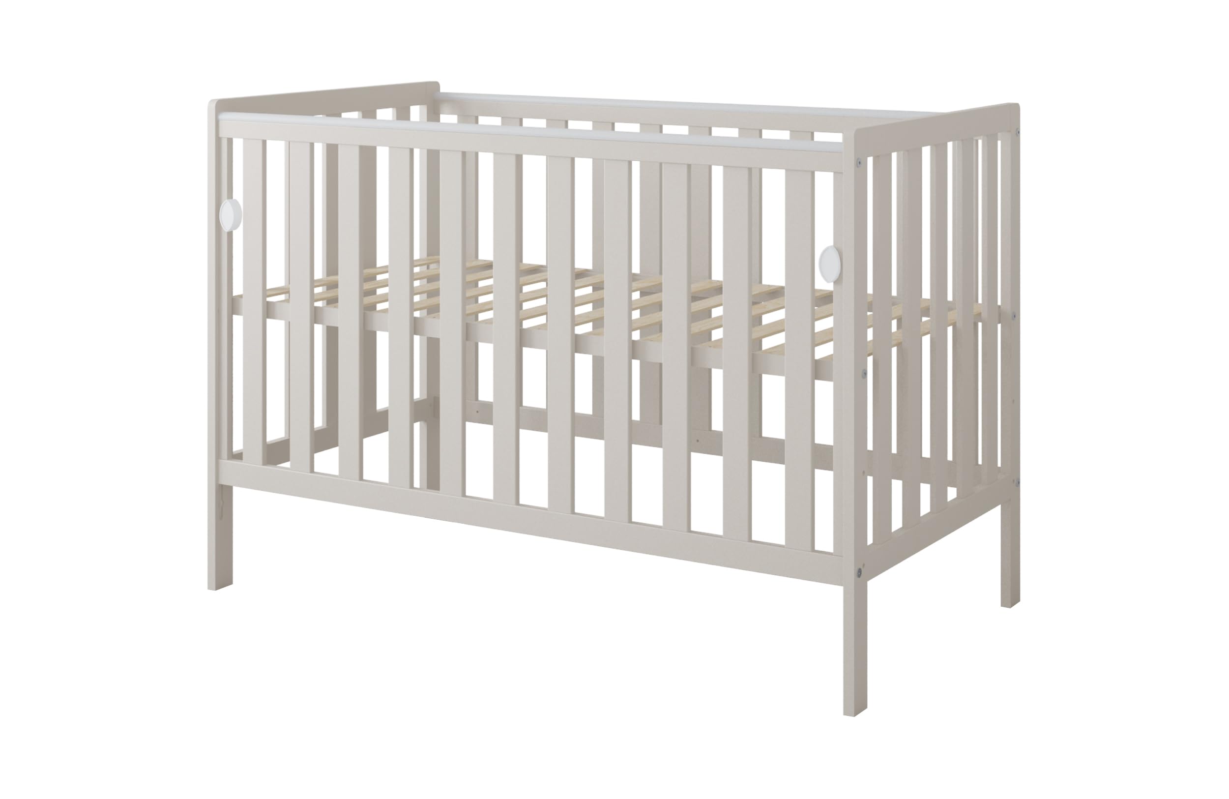 zee Bambi Cuna Colecho Bebe 120x60 cm Color Cachemira con Ruedas Lateral Abatible Somier Regulable 3 Alturas Cuna Portatil Bebe