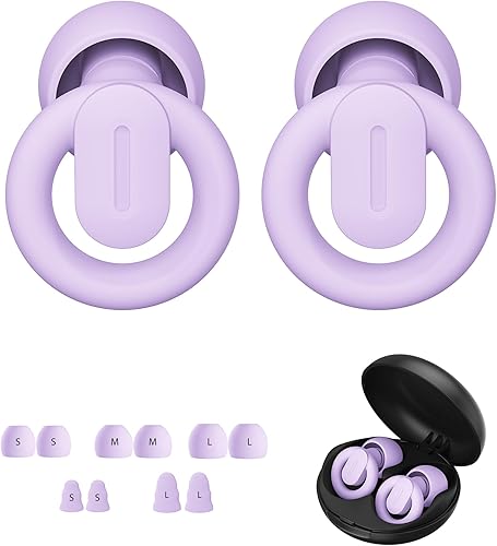 Tapones para los oídos para dormir con cancelación de ruido, tapones para los oídos reutilizables para reducción de ruido, tapones de silicona suave