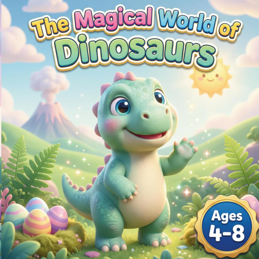 The Magical World of Dinosaurs: An Amazing Coloring Book Adventure with Fun Prehistoric Creatures for Kids Ages 4-8