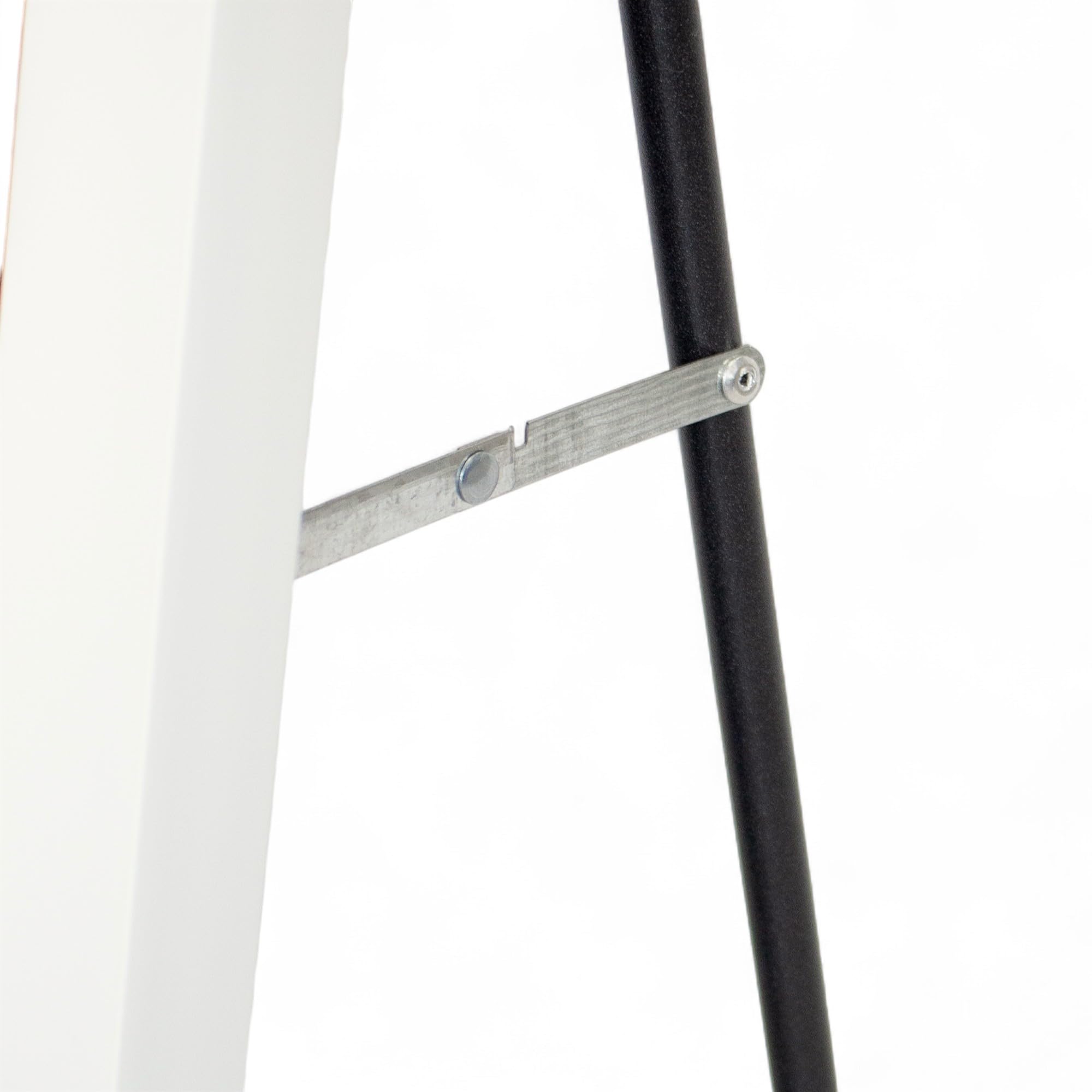 Pincho Specchio da terra 36 x 126 cm bianco con cornice rettangolare e supporto metallico nero ideale per camera da letto spogliatoio ingresso o soggiorno specchio a corpo intero moderno verticale