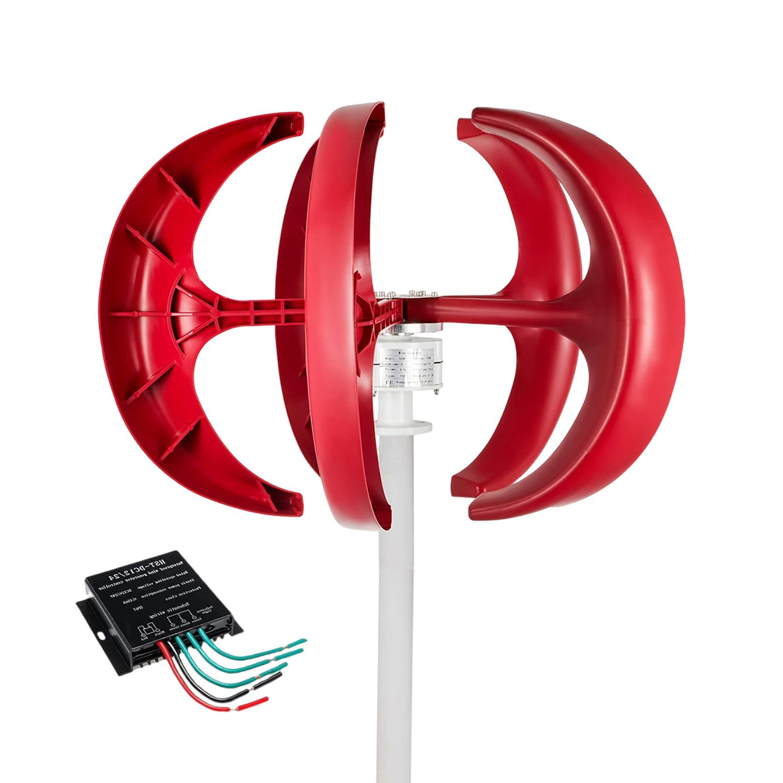 Kit generatore eolico verticale portatile silenzioso per uso domestico con centralina di controllo, sistema di energia eolica rinnovabile per la produzione di energia sostenibile residenzial