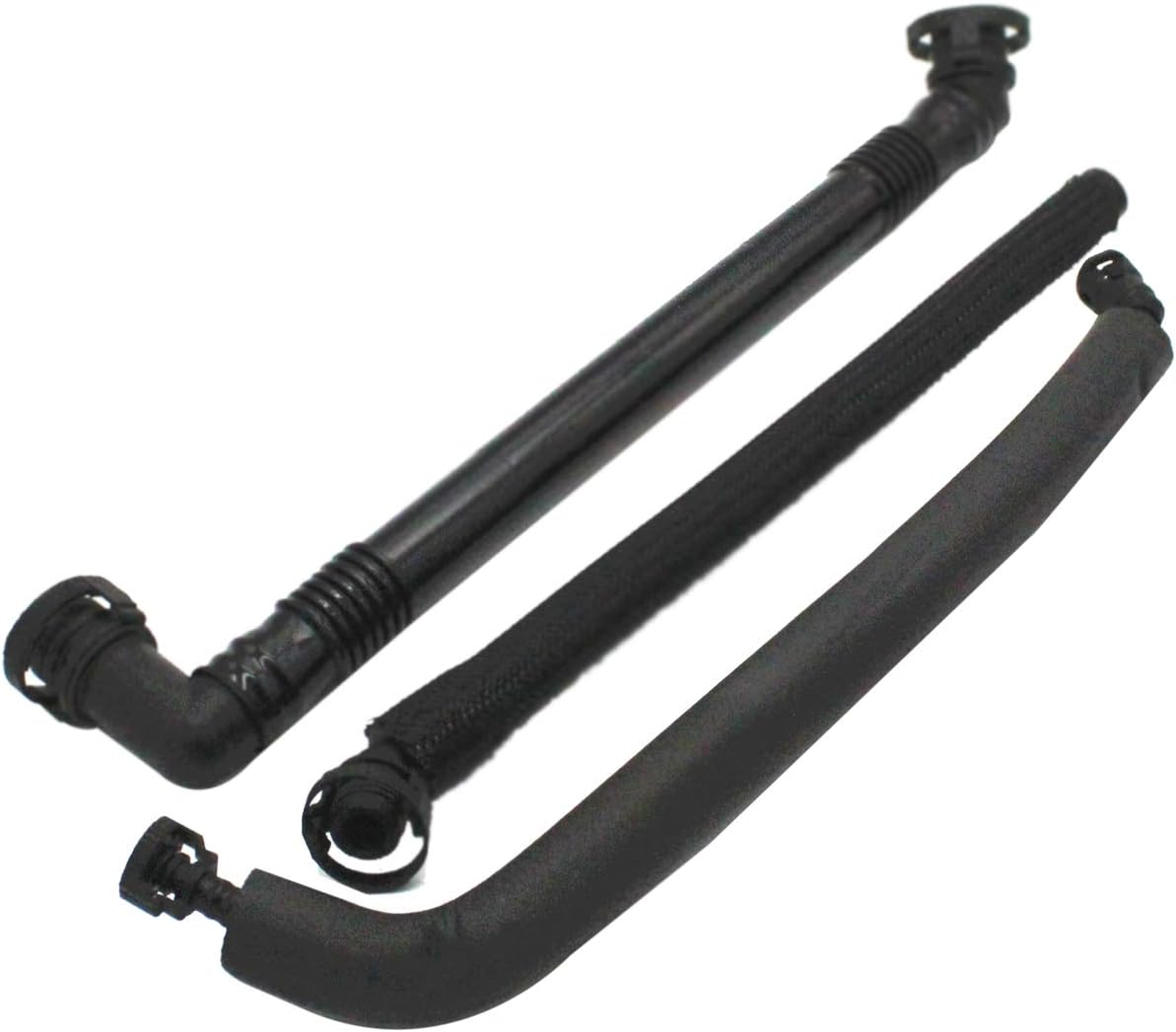 PCV Crankcase Vent Valve & Breather Hose Kit 11617504535/11617504536 /11611432559 Compatible for BMW E46 325i 330i 325Xi 330Xi