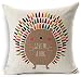 Hedgehog Embrace Cotton Linen Throw Pillow Case Cushion Cover Home Office Decorative 18inch X 18 Inch (6)