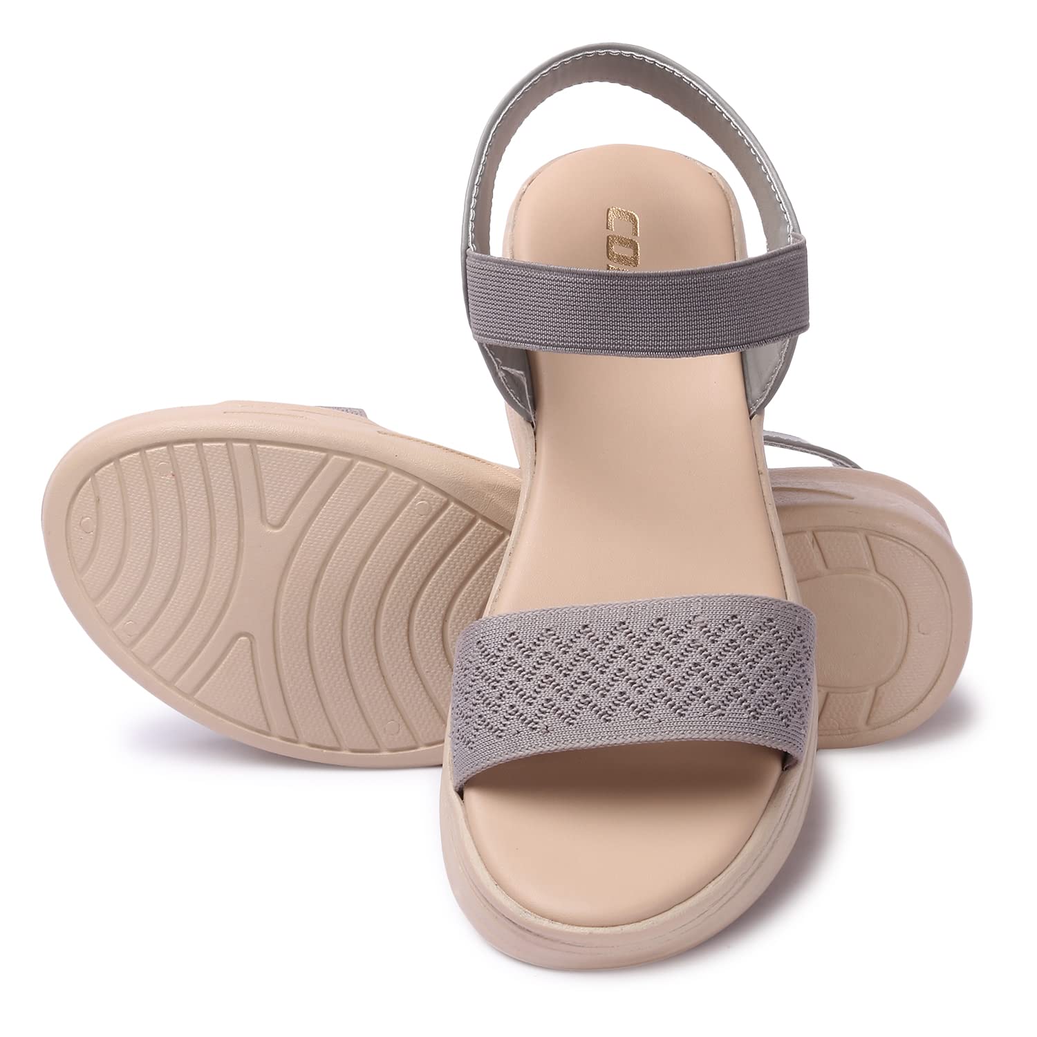 Naitik Womens High Heels Sandals | Fashionable Stylish Wedges Heel for Girls | Grey (B0CR1GHQSZ) Amazon Price History, Amazon Price Tracker