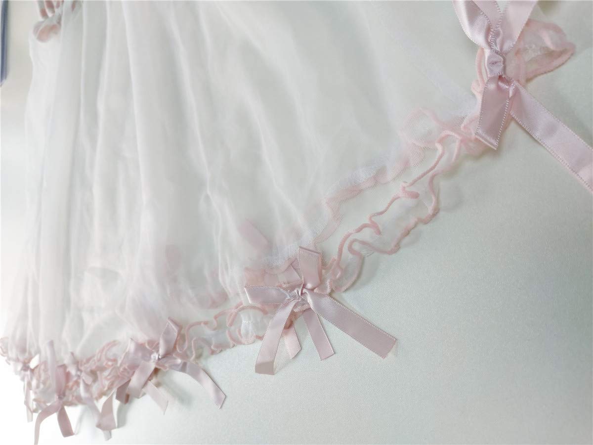 Sexy Garter Lingerie for Women Lolita Cosplay Mesh Chemise Costume Lace Babydoll Sleepwear