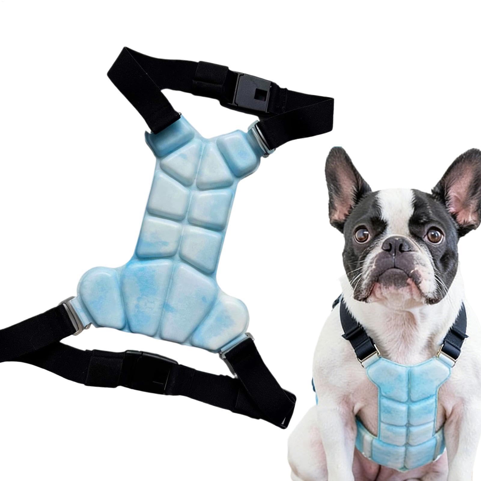 Chaleco refrescante para perros con bolsas de hielo regulables de paseo